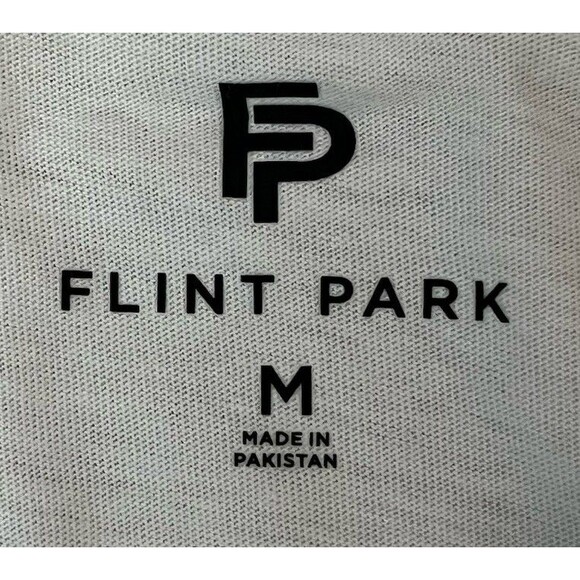 Flint Park Original Logo Tee Shirt White Mens Size Medium NEW Organic Cotton - Picture 6 of 9